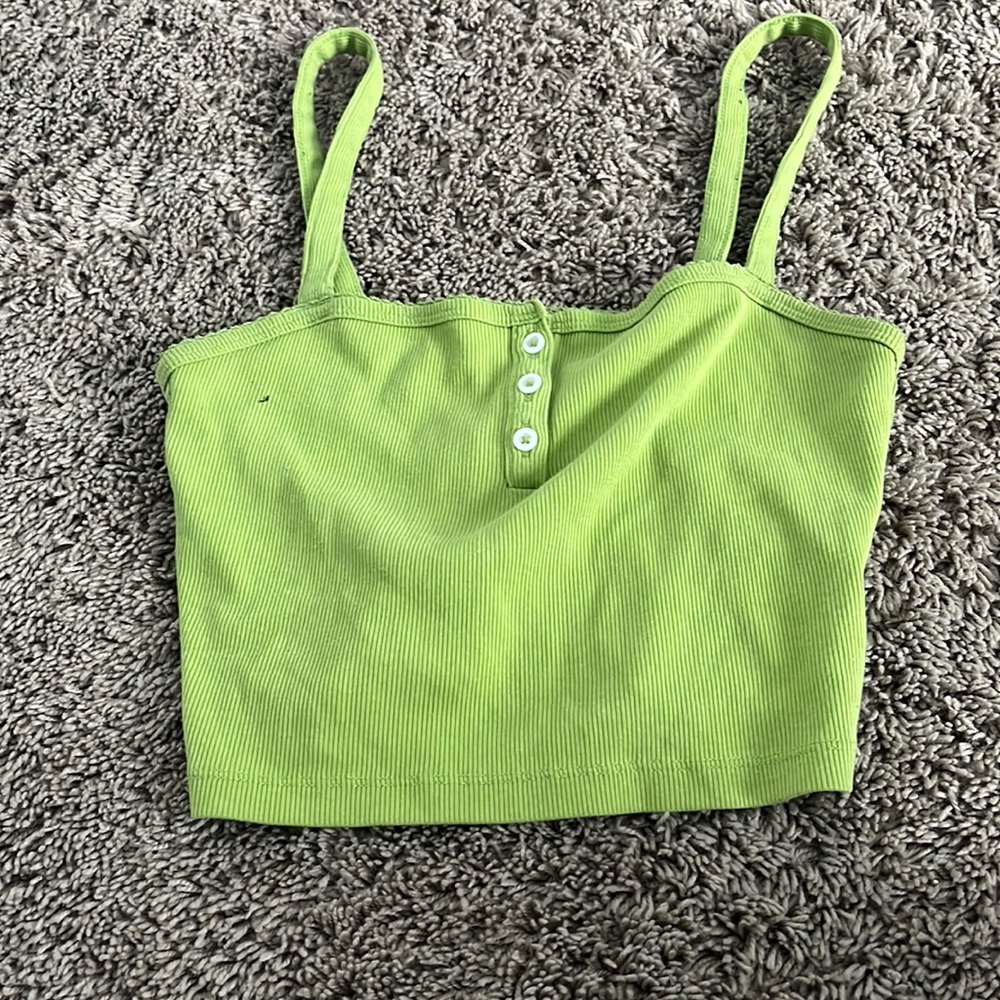 Green Crop top